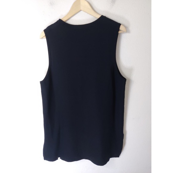 Mpg x Betabrand Black Ribbed Sleeveless Round Neck Split Hem Mini Dress Size XL - Picture 4 of 7